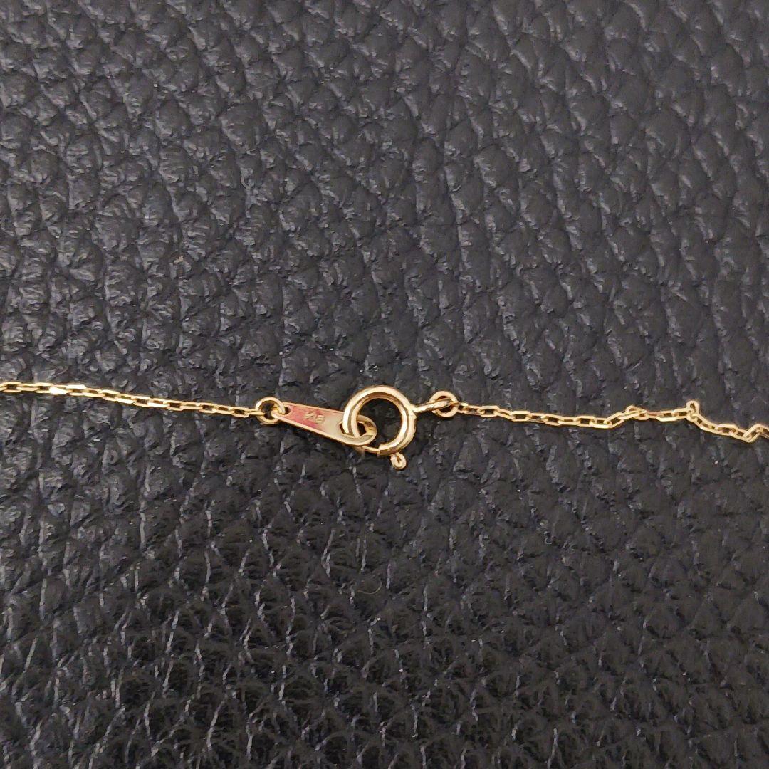 (B020212) K18 YG ネックレス あずきチェーン ２連 レディース