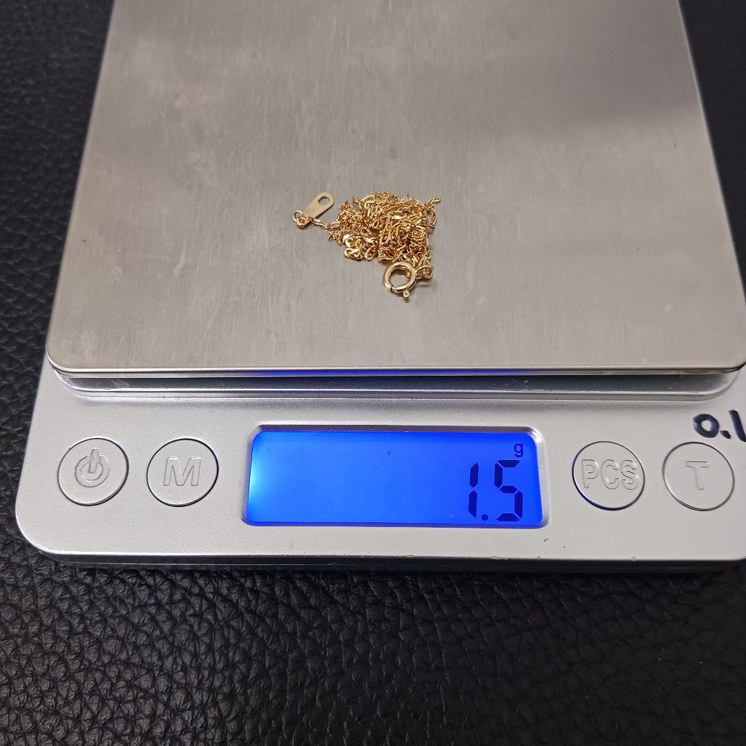 (B020212) K18 YG ネックレス あずきチェーン ２連 レディース