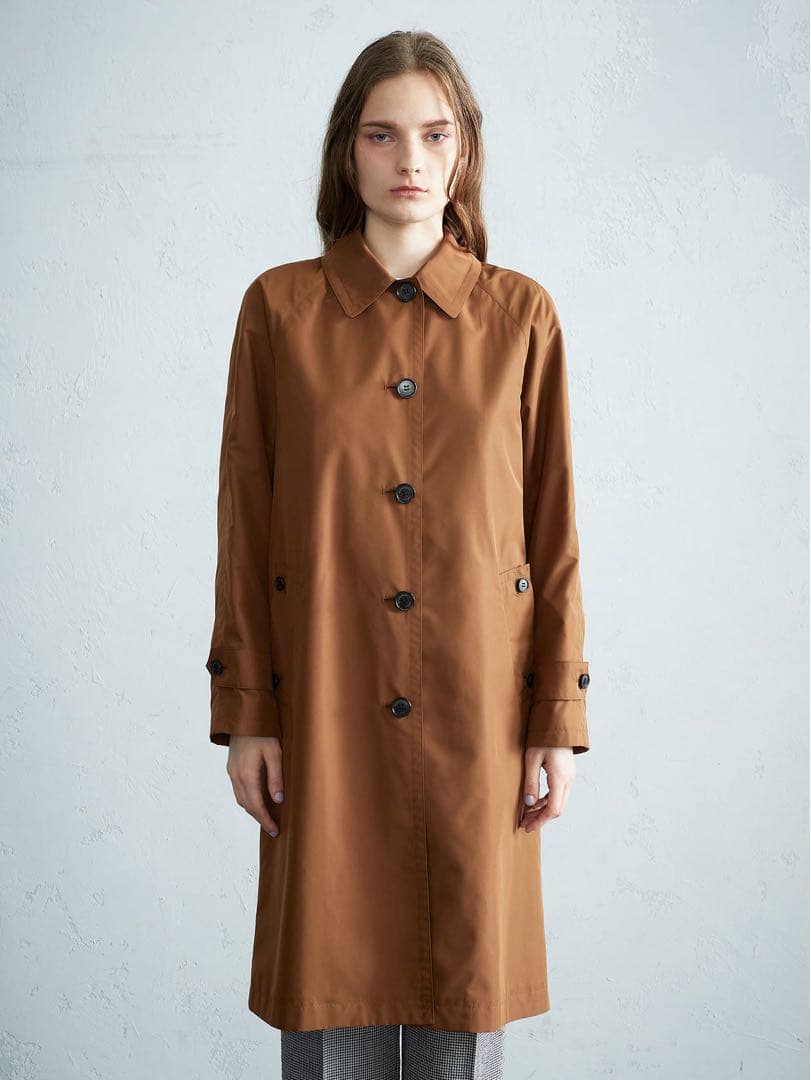 【Aquascutum美品】SORELAタフタ ステンカラーコート／レインコート