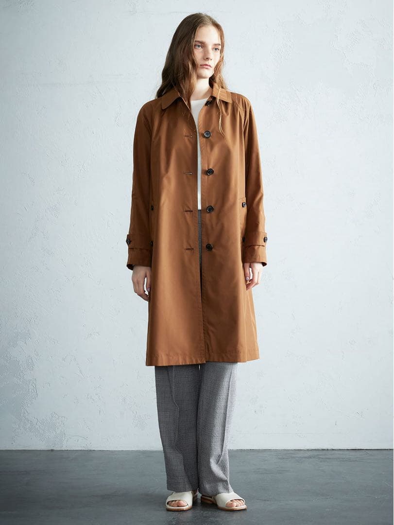 【Aquascutum美品】SORELAタフタ ステンカラーコート／レインコート