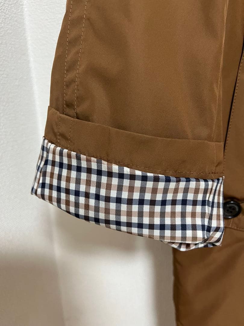 【Aquascutum美品】SORELAタフタ ステンカラーコート／レインコート