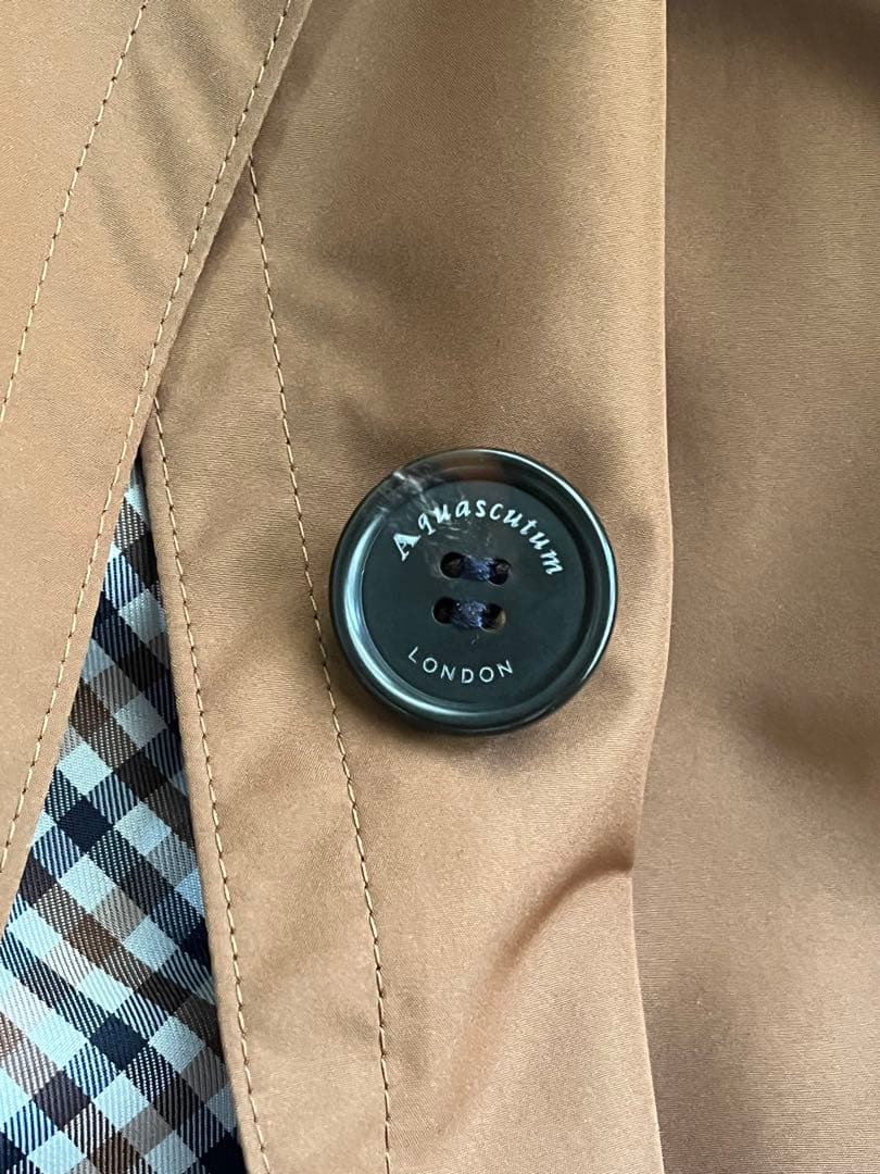 【Aquascutum美品】SORELAタフタ ステンカラーコート／レインコート