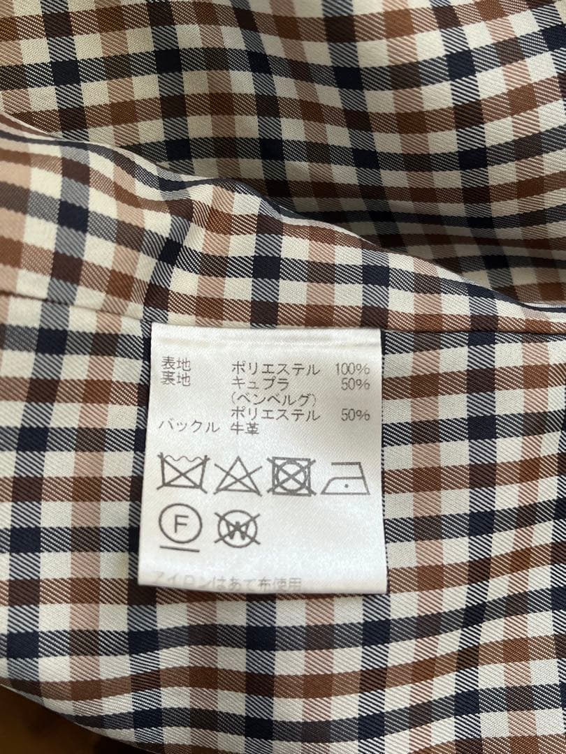 【Aquascutum美品】SORELAタフタ ステンカラーコート／レインコート