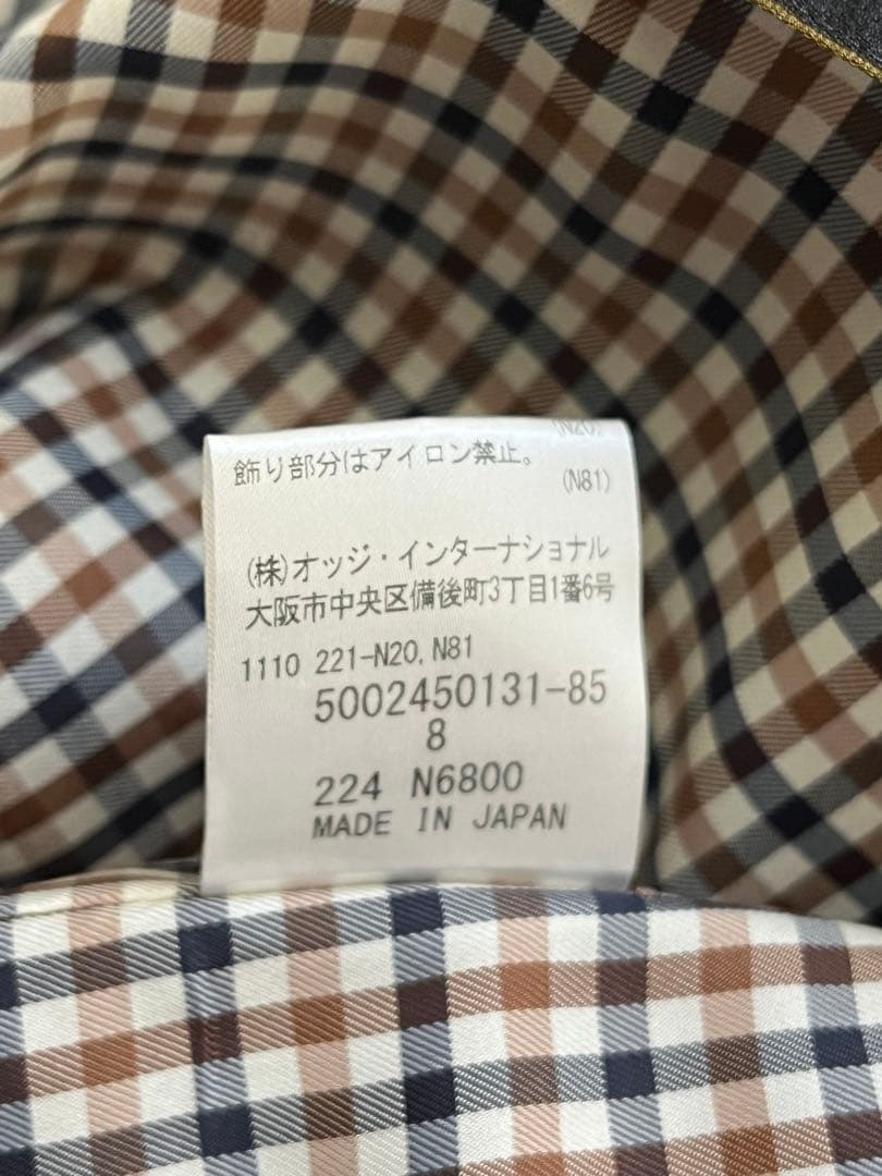 【Aquascutum美品】SORELAタフタ ステンカラーコート／レインコート