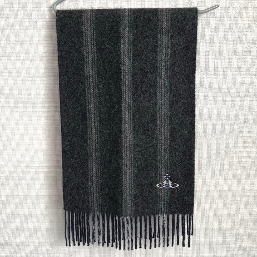 ヴィヴィアン・ウエストウッド　カシミヤ ストライプマフラー