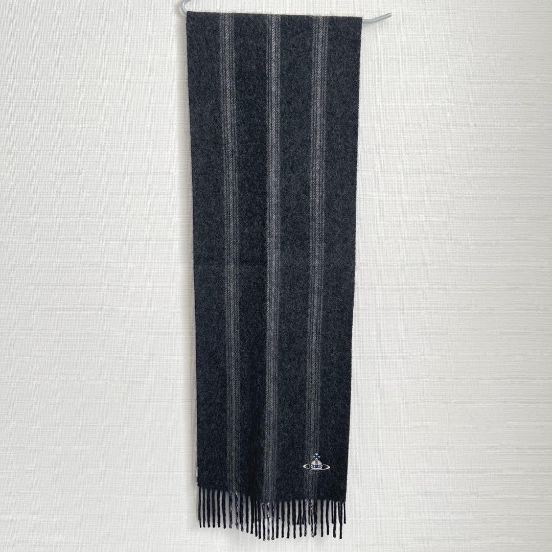 ヴィヴィアン・ウエストウッド　カシミヤ ストライプマフラー