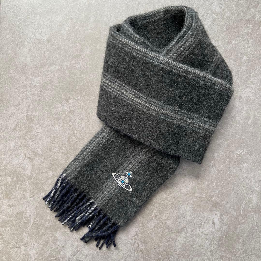 ヴィヴィアン・ウエストウッド　カシミヤ ストライプマフラー