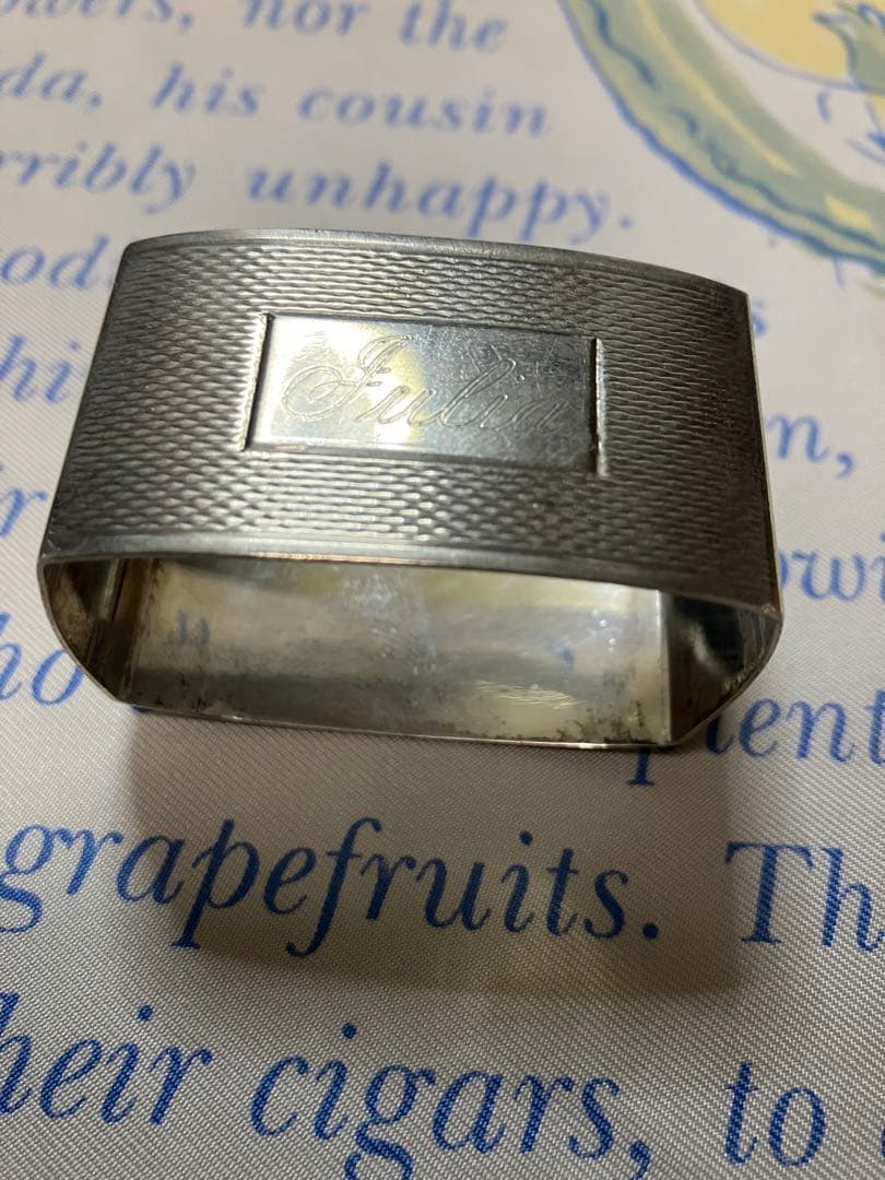 イギリス　ナプキンリング　silver925 銀無垢