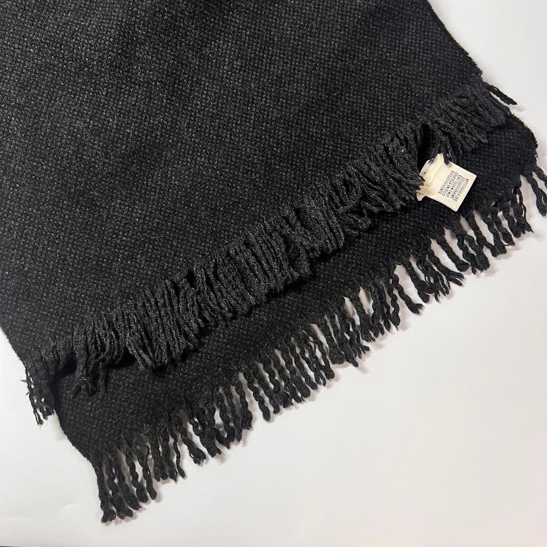 HERMES エルメス カシミヤ ブラック マフラー