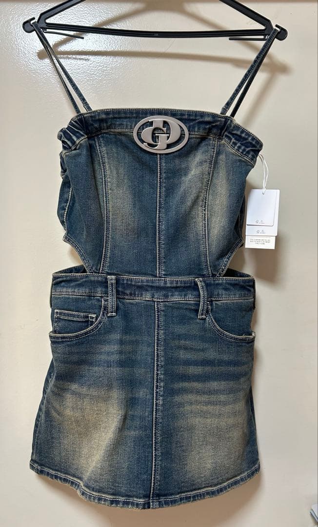 新品GD MOLD SIDE OPEN スカートライクデニムワンピース