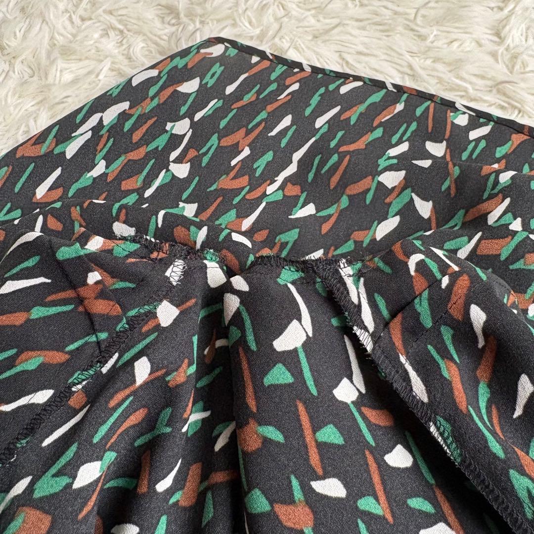 未使用級 22年♡レリアン プリントバルーン七分袖ブラウス チュニック 13+