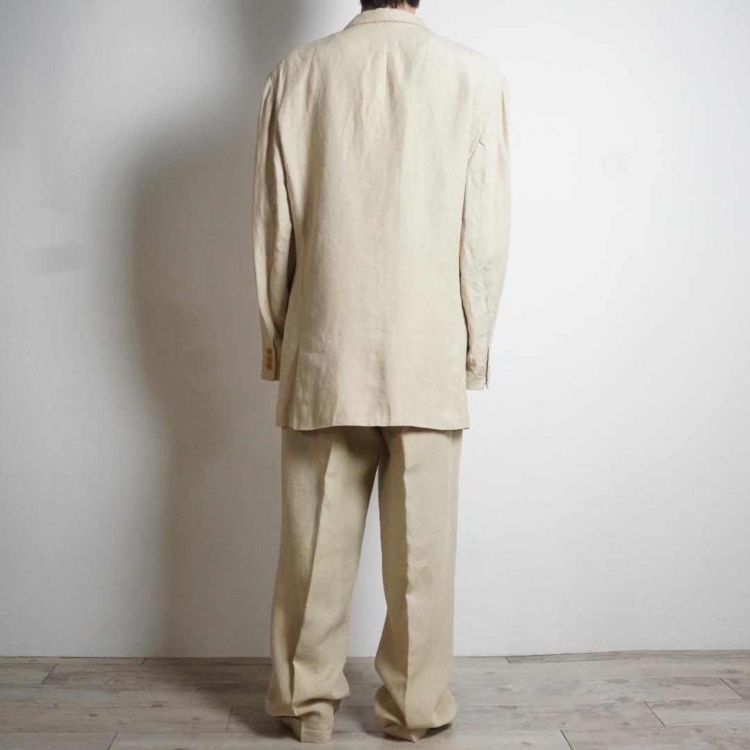 GIORGIO ARMANI リネン素材シングルセットアップスーツ/UW164