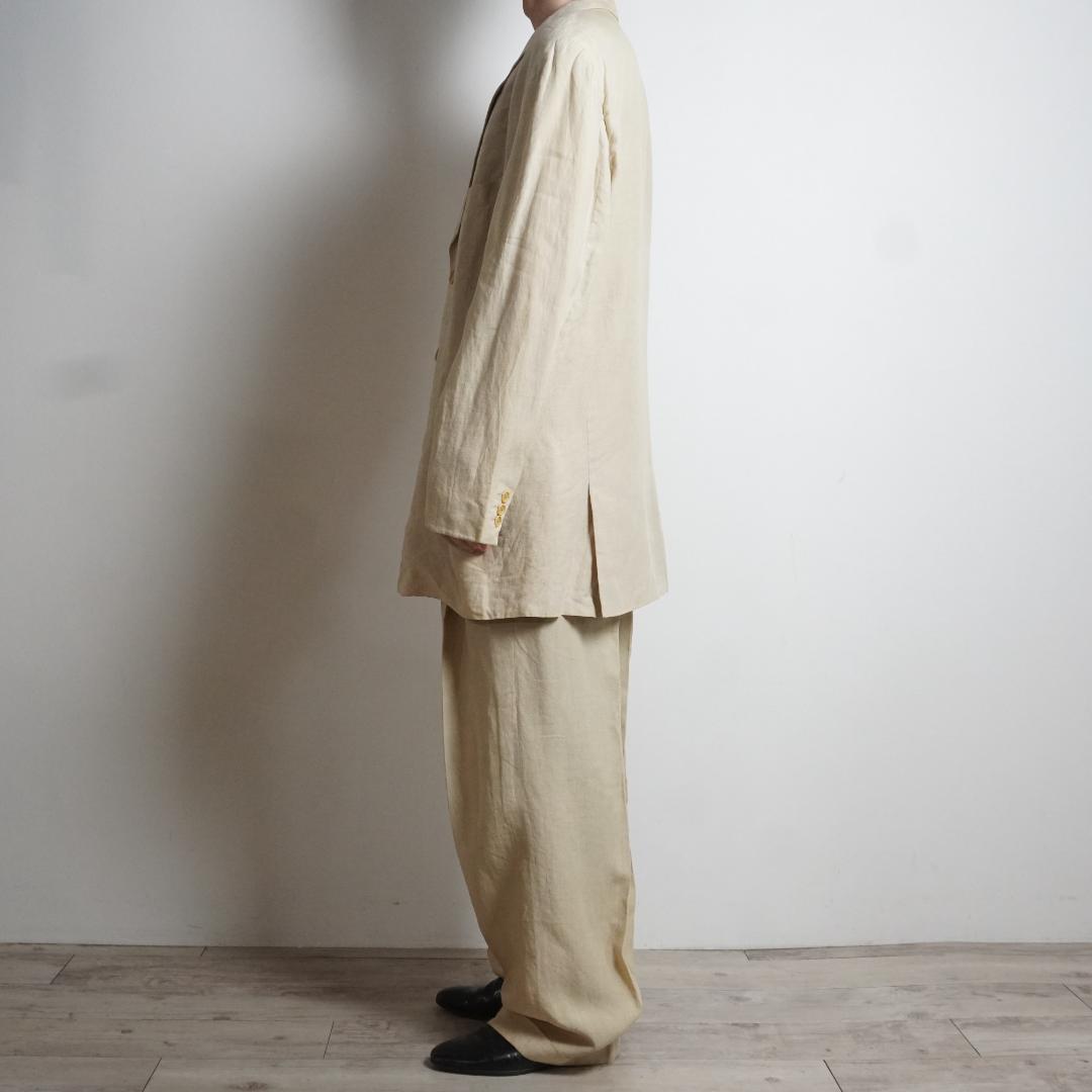 GIORGIO ARMANI リネン素材シングルセットアップスーツ/UW164