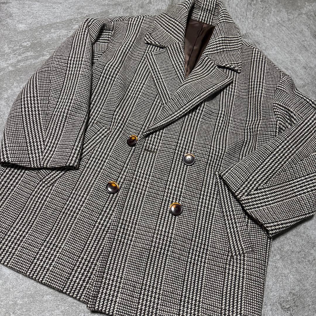 【美品】ジャーナルスタンダードレリュームダブルカラーチェックコートオーバーサイズ