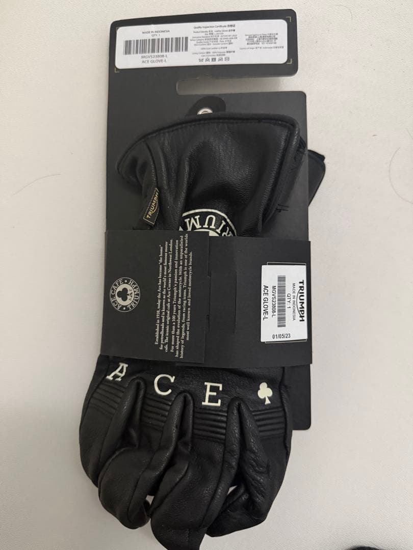 ACE CAFE PRINTED LEATHER GLOVE グローブ Lサイズ