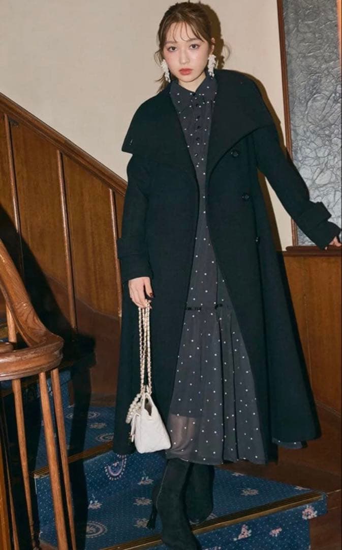 値下げしました☆美品【rienda シンデレラ ロングコート】