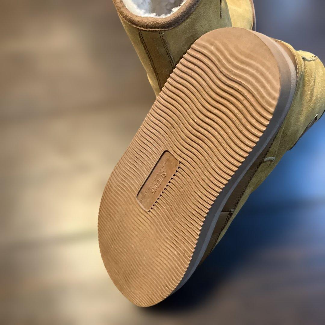 ベージュ スエード ムートンブーツ