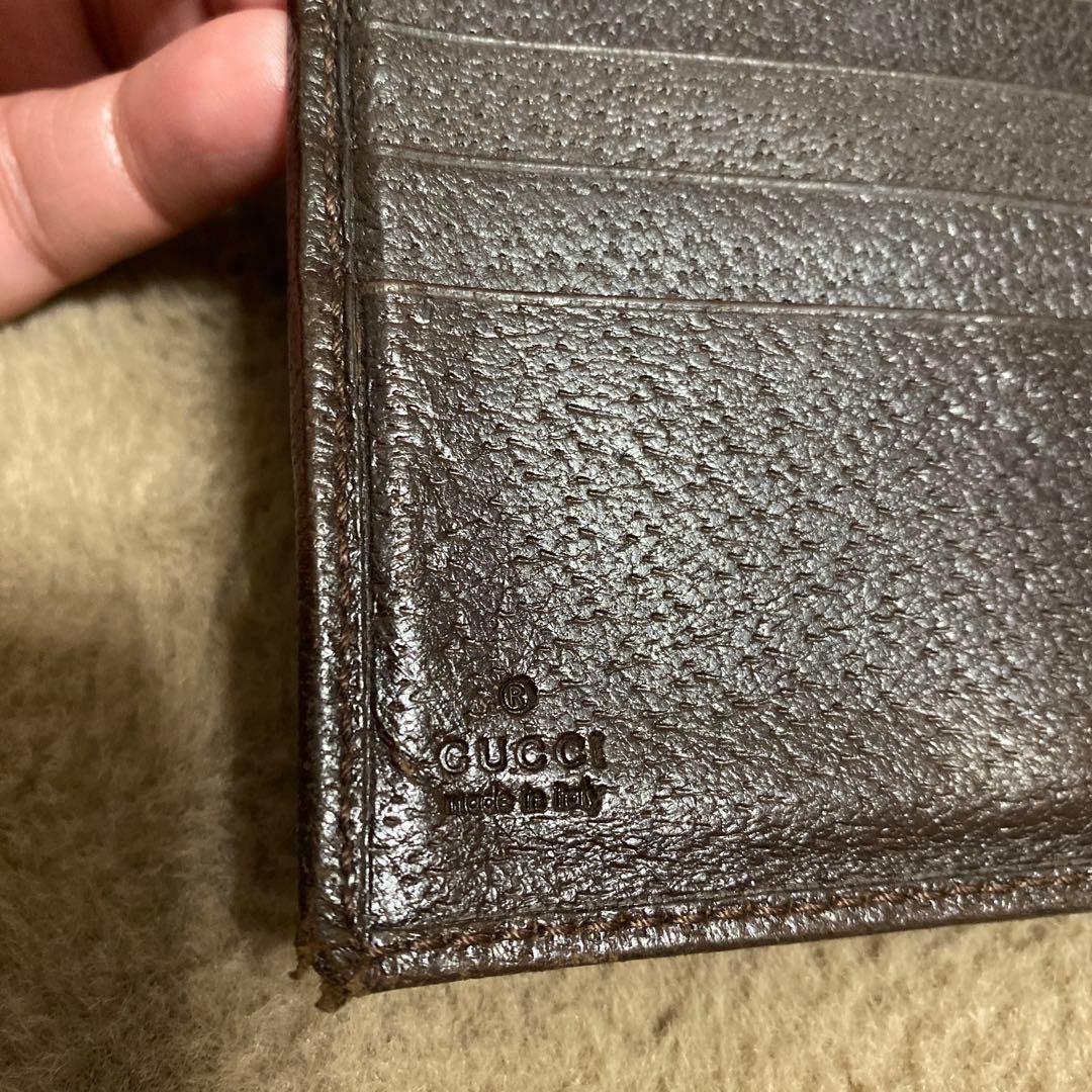 値下げしました！GUCCI 二つ折り財布　シェリーライン　中古