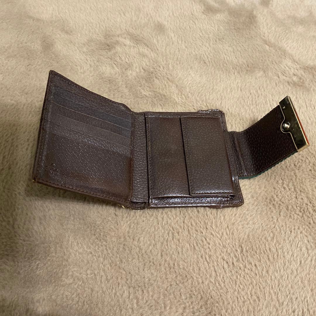 値下げしました！GUCCI 二つ折り財布　シェリーライン　中古