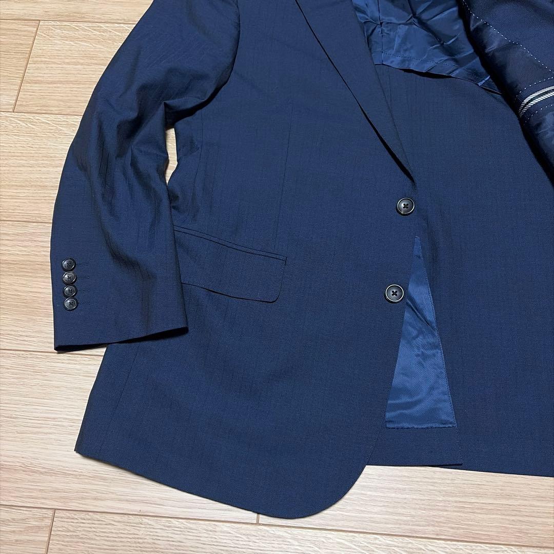 専用エルメネジルド ゼニア×オンワード　セットアップ　ネイビーシャドウストライプ