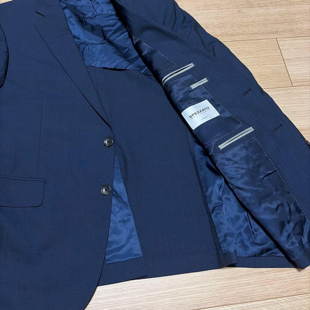 専用エルメネジルド ゼニア×オンワード　セットアップ　ネイビーシャドウストライプ