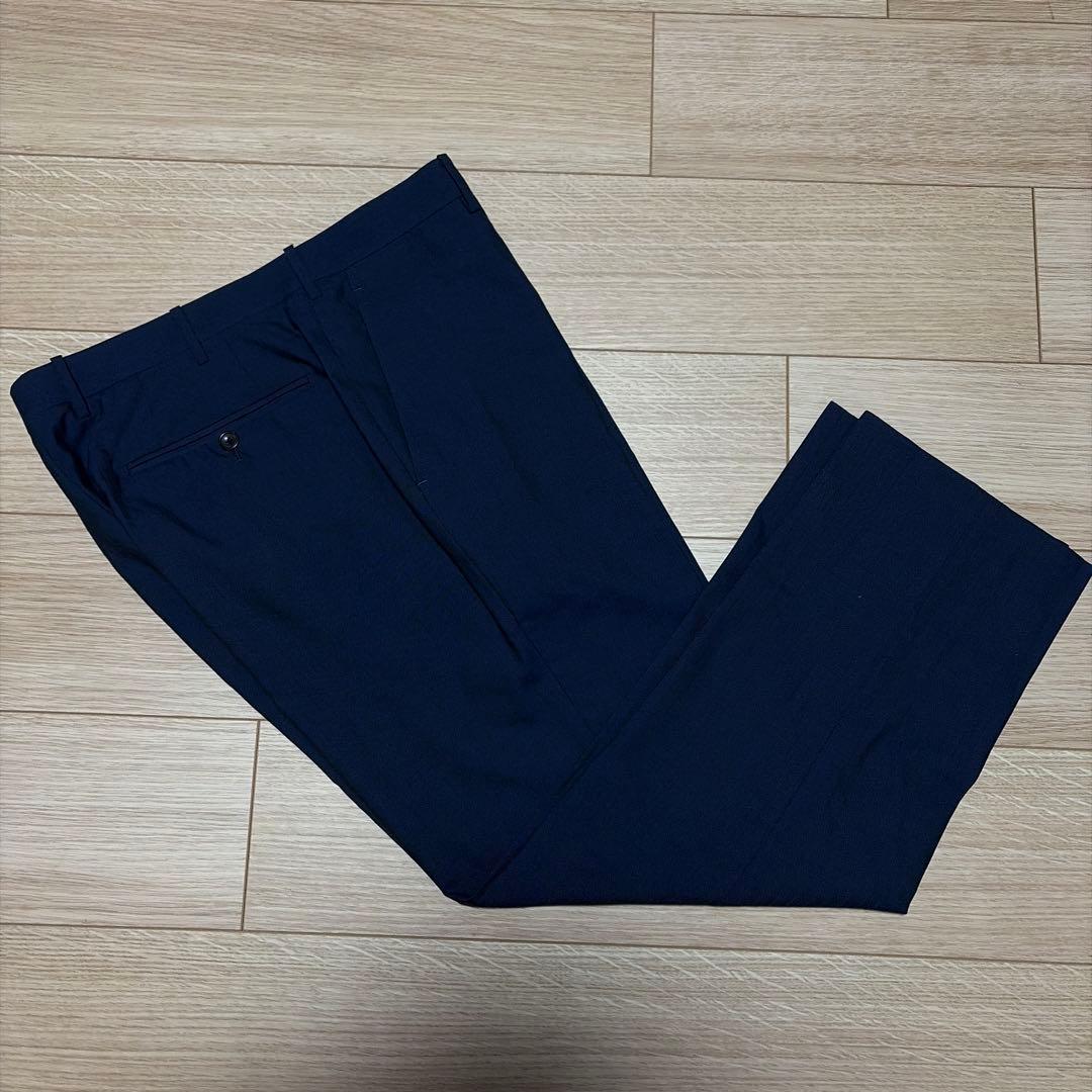 専用エルメネジルド ゼニア×オンワード　セットアップ　ネイビーシャドウストライプ