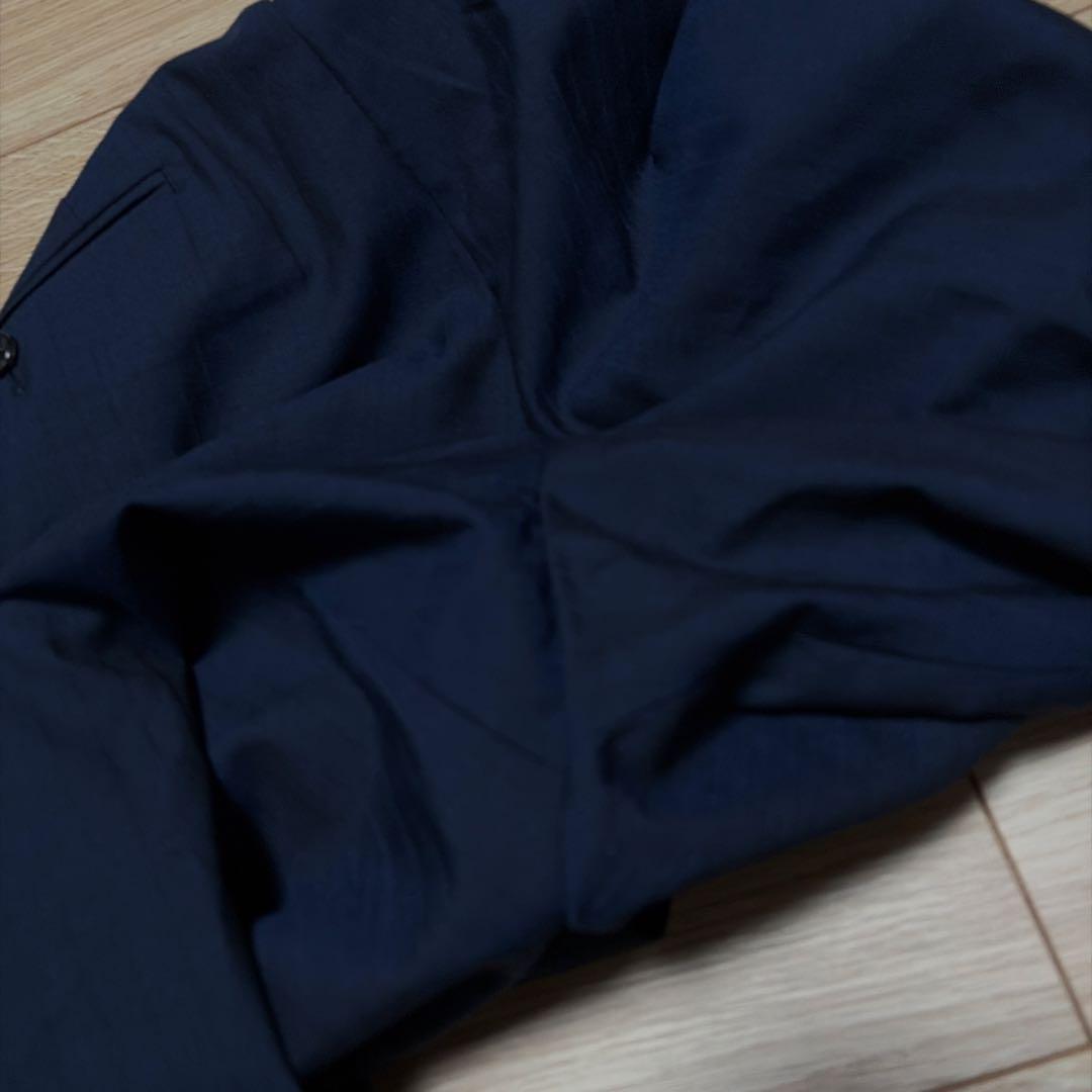 専用エルメネジルド ゼニア×オンワード　セットアップ　ネイビーシャドウストライプ