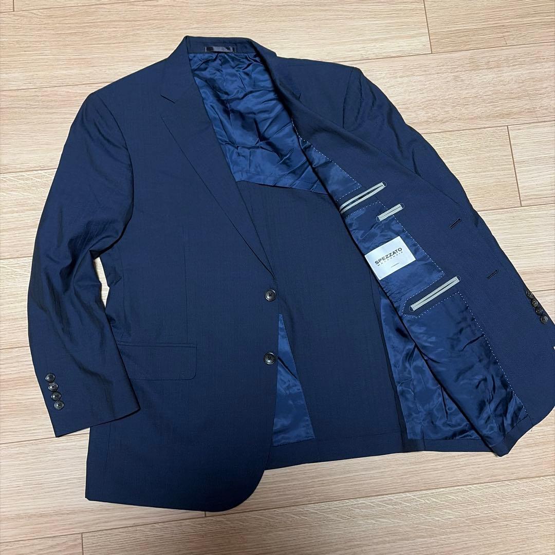 専用エルメネジルド ゼニア×オンワード　セットアップ　ネイビーシャドウストライプ