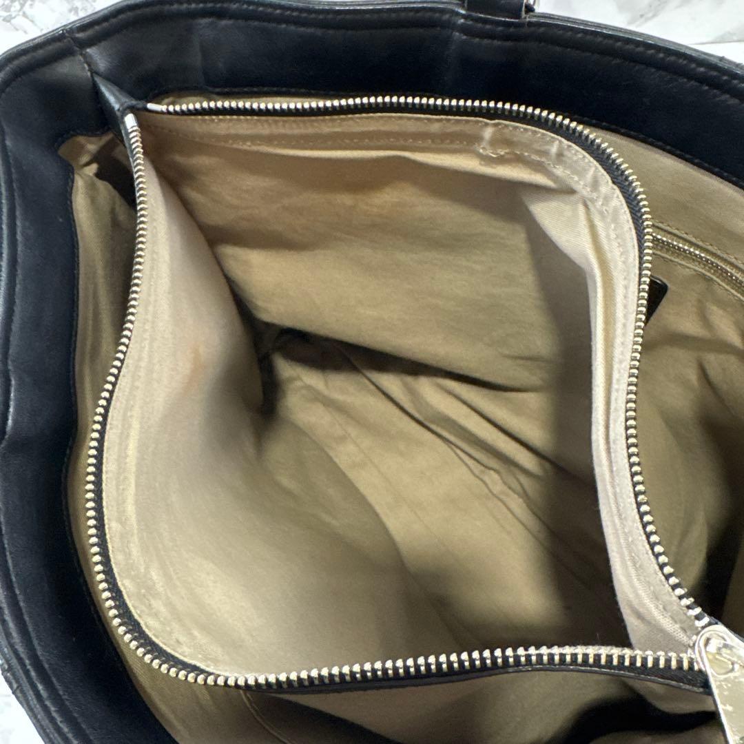 SAZABY サザビー 本革 レザー リクルート ビジネストートバッグ 黒