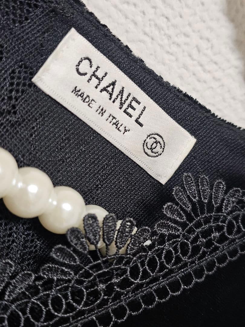 黒 ベルベット ワンピース Vネック　お洒落レース