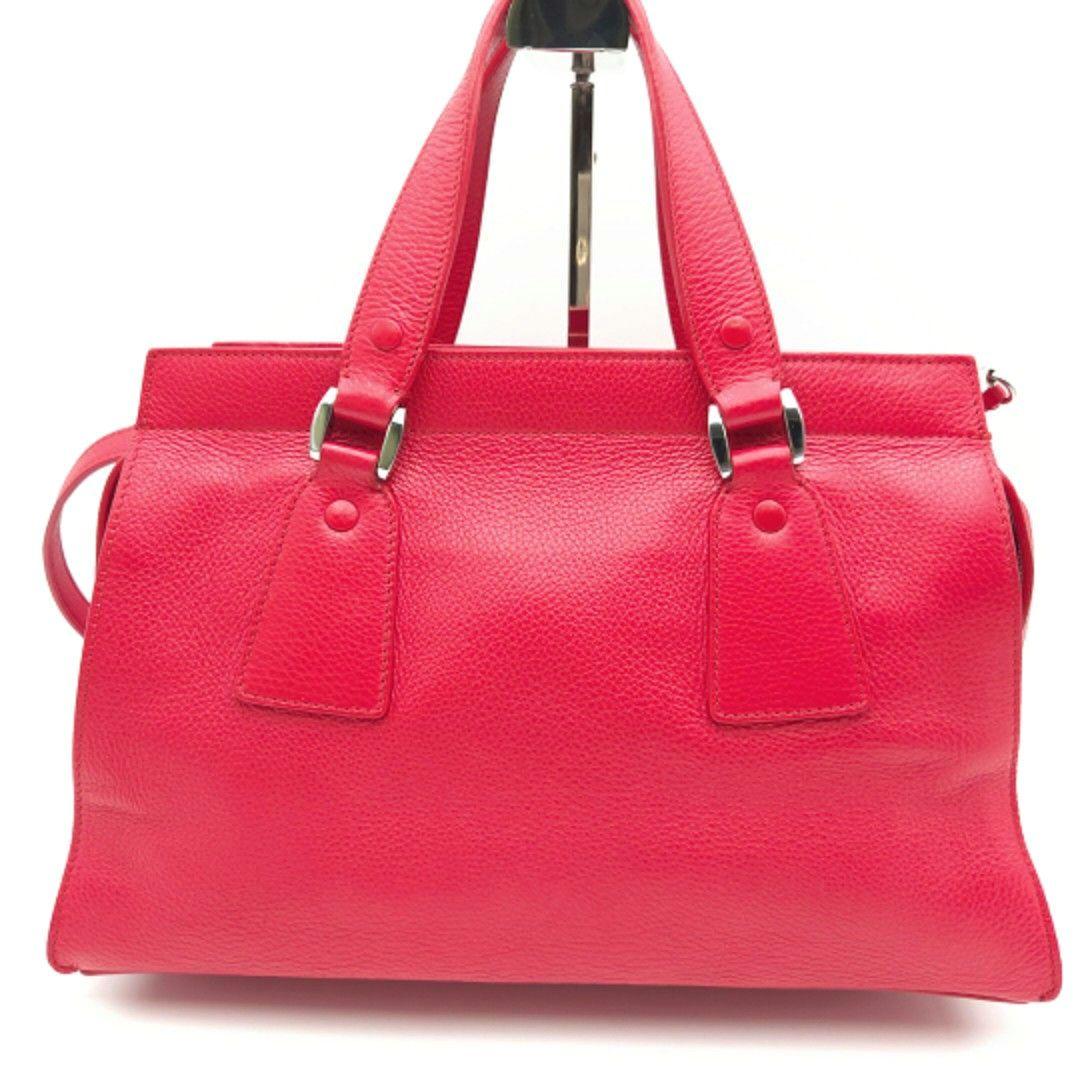 ✨美品✨GIORGIO ARMANI 2Way ショルダーバッグ レザー レッド