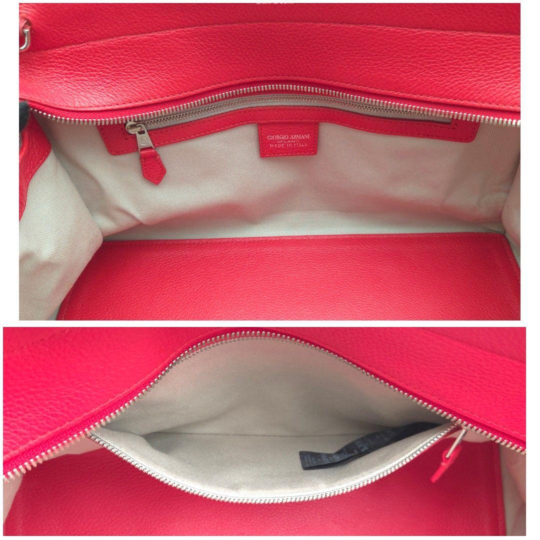 ✨美品✨GIORGIO ARMANI 2Way ショルダーバッグ レザー レッド