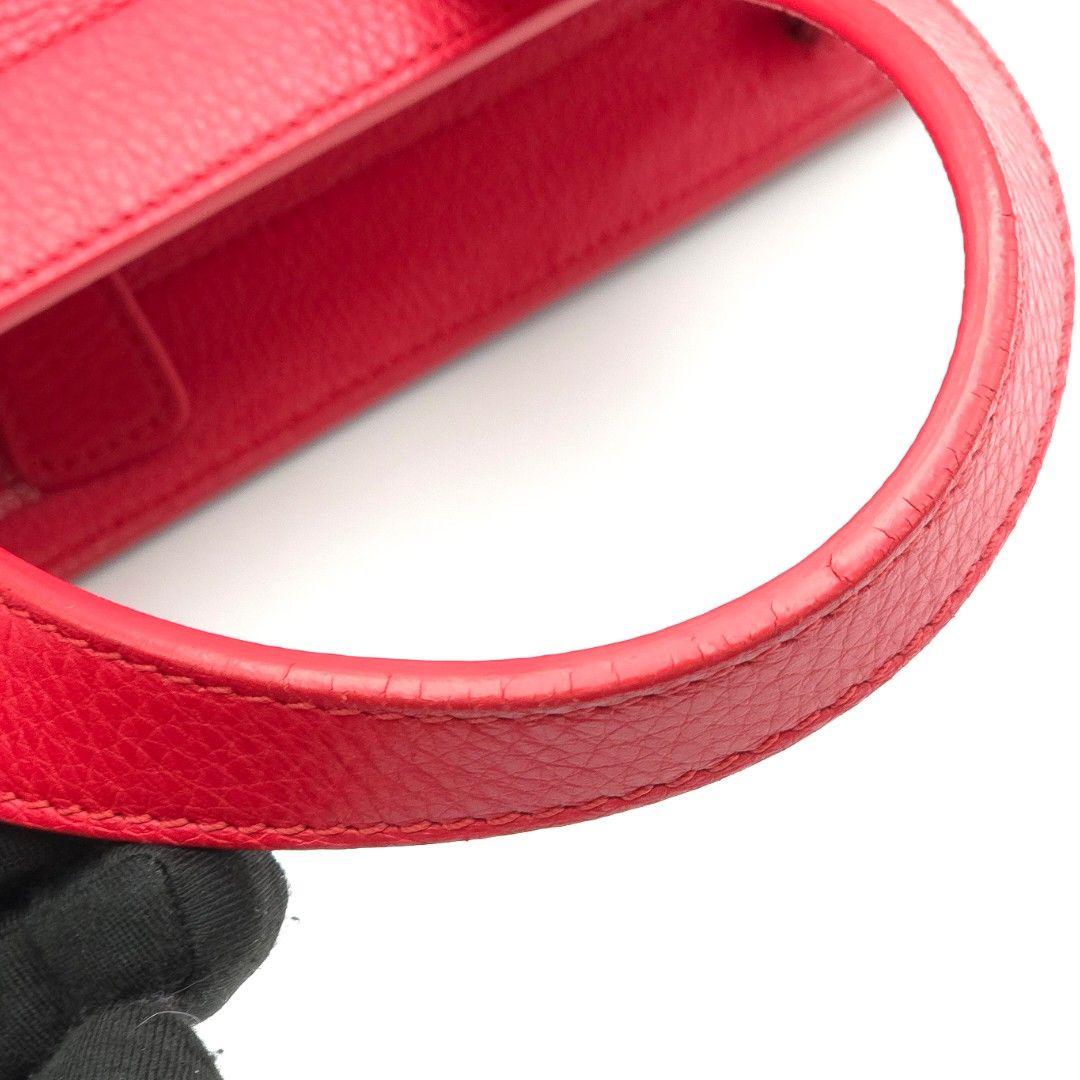 ✨美品✨GIORGIO ARMANI 2Way ショルダーバッグ レザー レッド