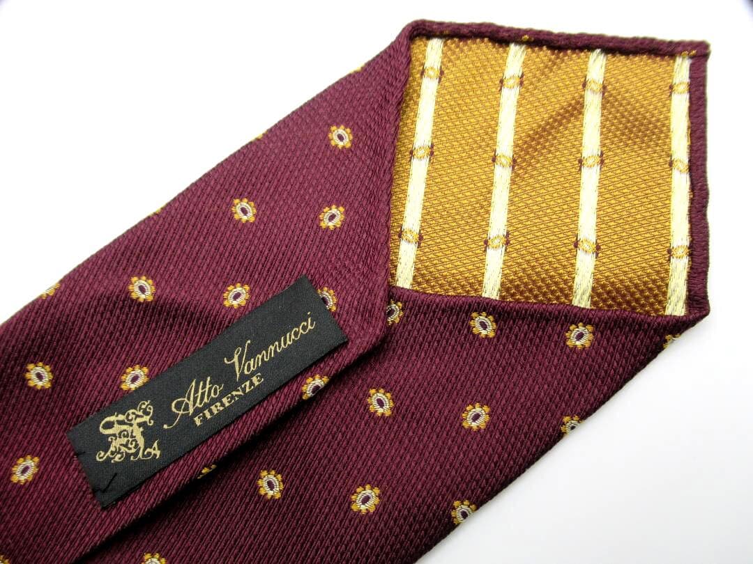ATTOVANNUCCI アットヴァンヌッチ セッテピエゲ ネクタイ ボルドー