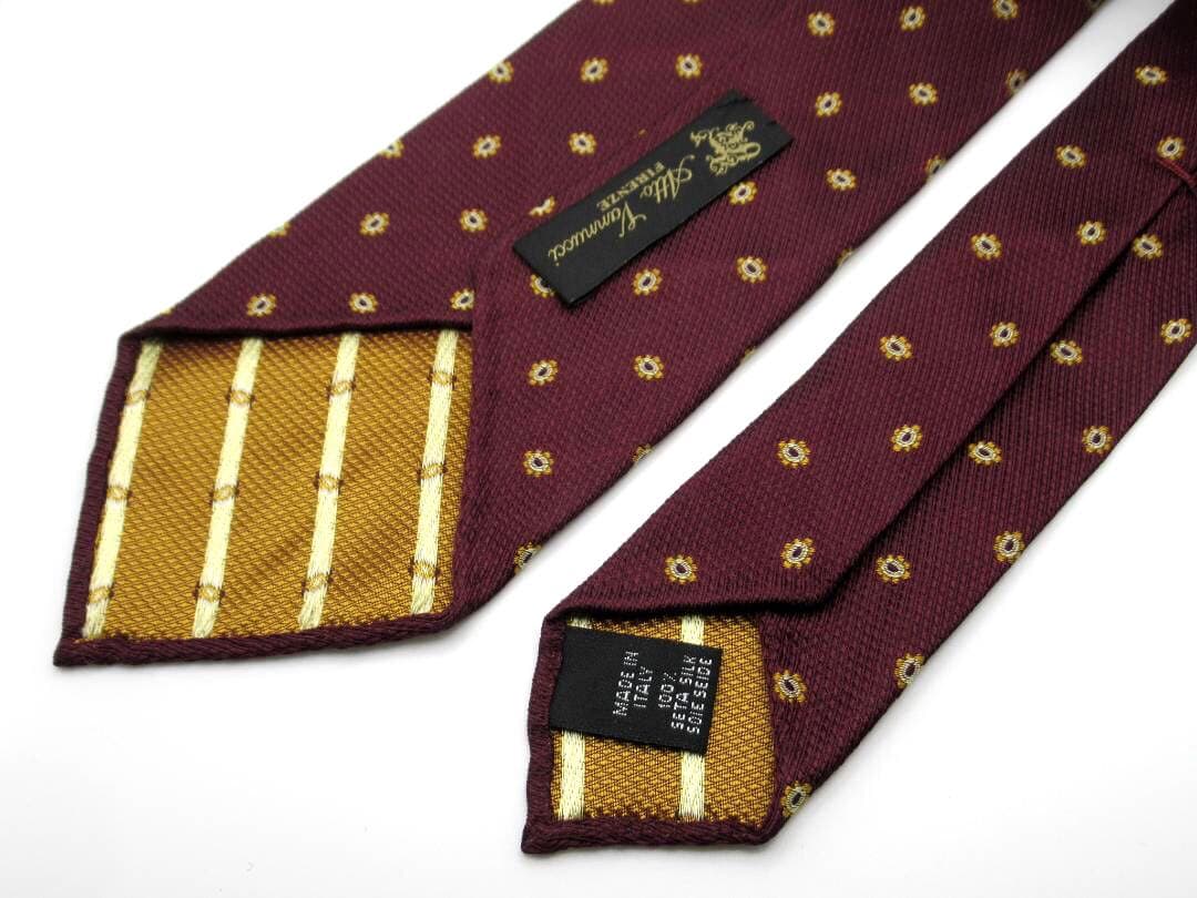 ATTOVANNUCCI アットヴァンヌッチ セッテピエゲ ネクタイ ボルドー