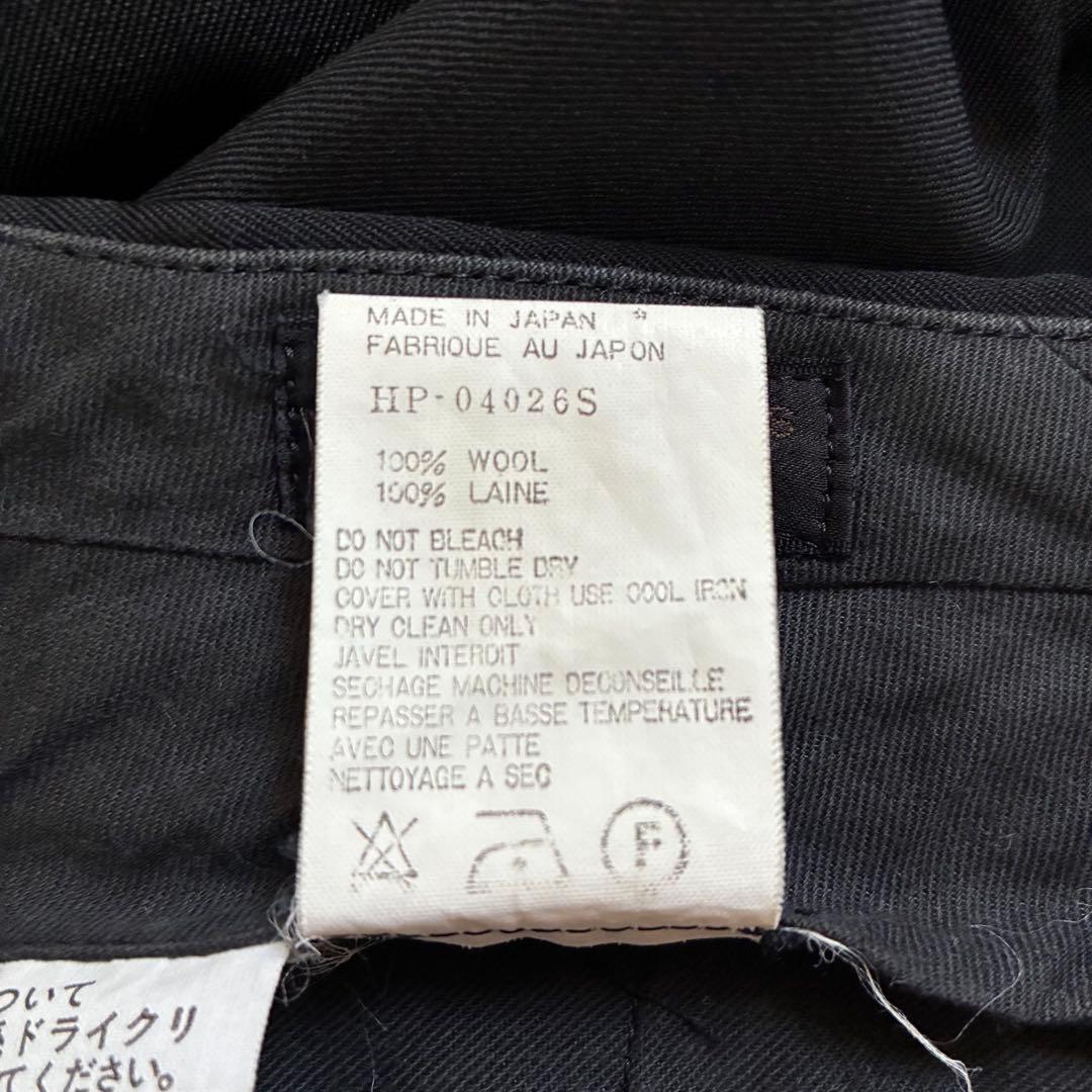 90's コムデギャルソンオム 2タック ウールスラックス 田中オム ブラックS