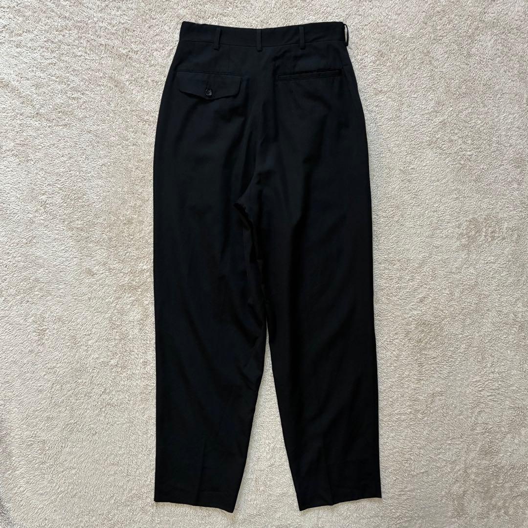 90's コムデギャルソンオム 2タック ウールスラックス 田中オム ブラックS