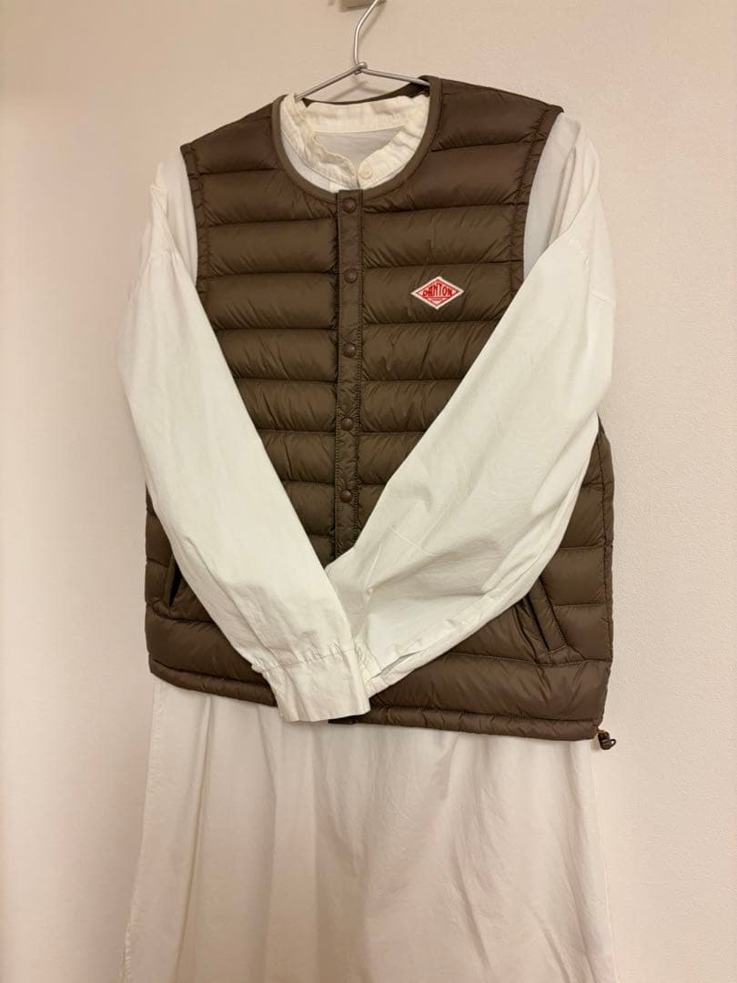 DANTON ダウンベスト　モカ　ブラウン 34