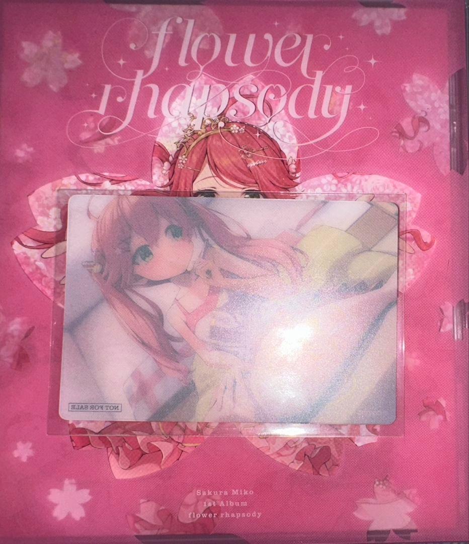 ホロライブ さくらみこ flower rhapsody 直筆サイン クリアカード