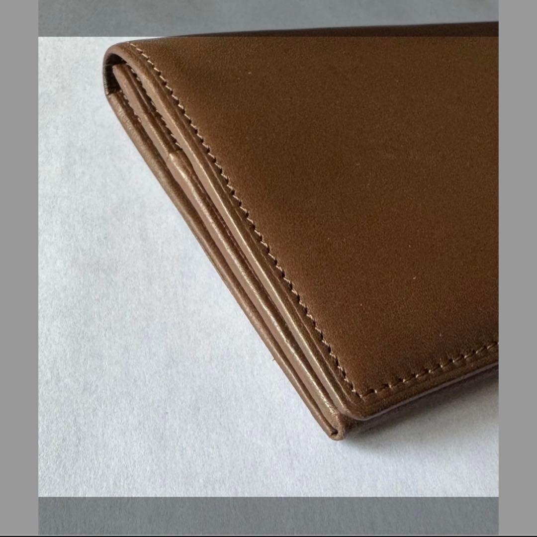 値下げ！BURBERRY ブラウンレザー二つ折り長財布