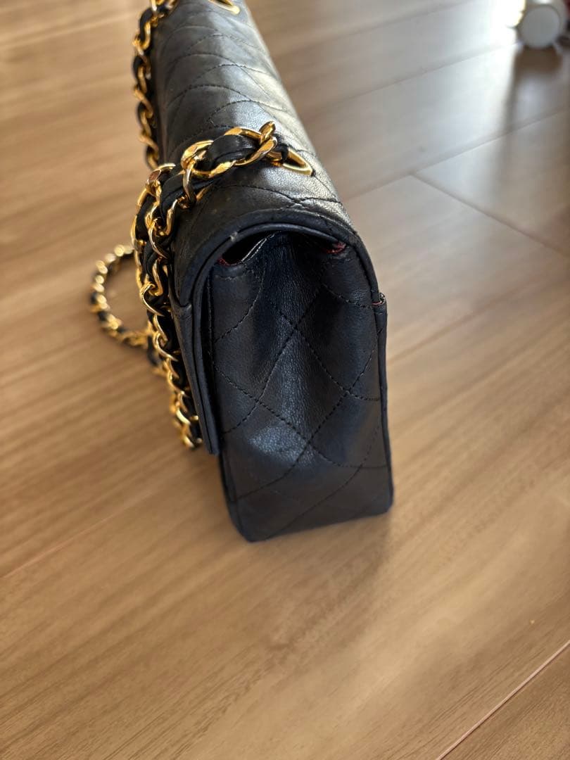 CHANEL マトラッセ　ブラック　チェーンショルダーバッグ