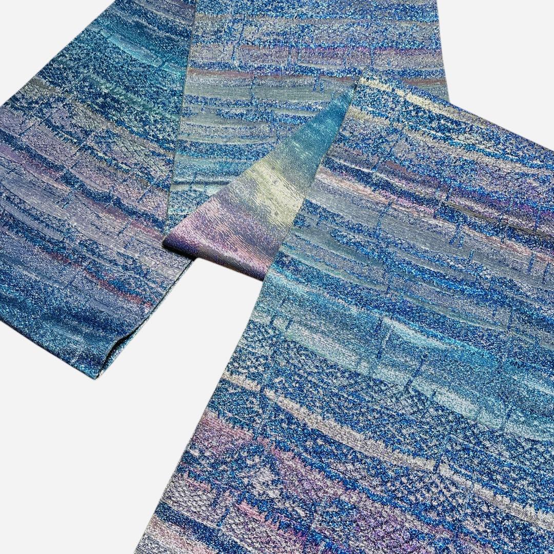 A 204美品袋帯 六通柄 織の宝石佐波理綴　実新特許確定済 志摩半岛定