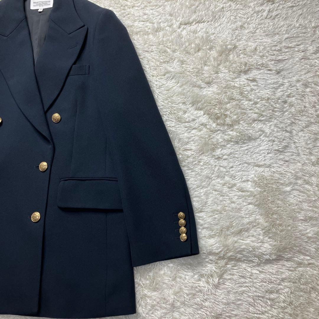 ビューティアンドユース　TRADITIONAL ダブルジャケット 紺ブレ　38