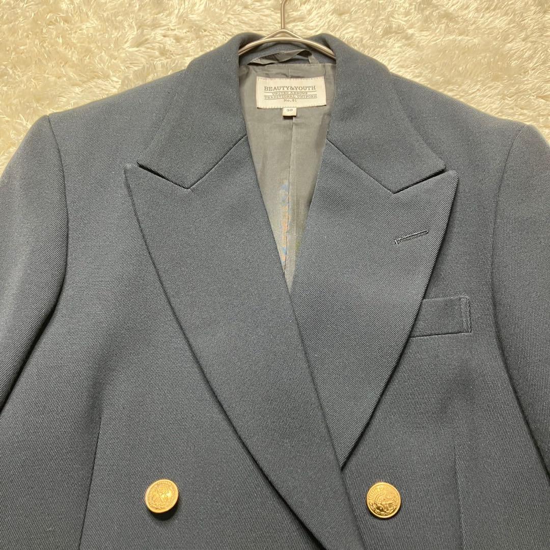 ビューティアンドユース　TRADITIONAL ダブルジャケット 紺ブレ　38
