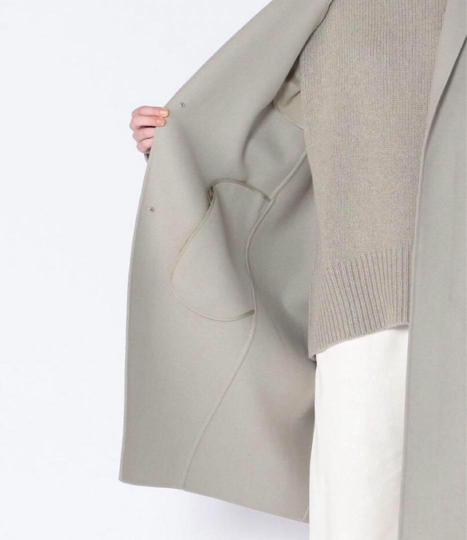 GALERIE VIE ライトメルトンチェスターコート　ライトグリーン