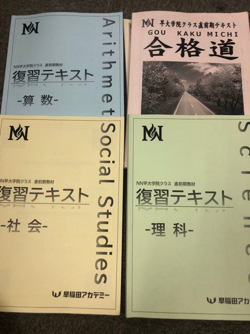 早稲田アカデミー　NN早大学院　日曜/夏期/正月/直前/副教材　2025年受験