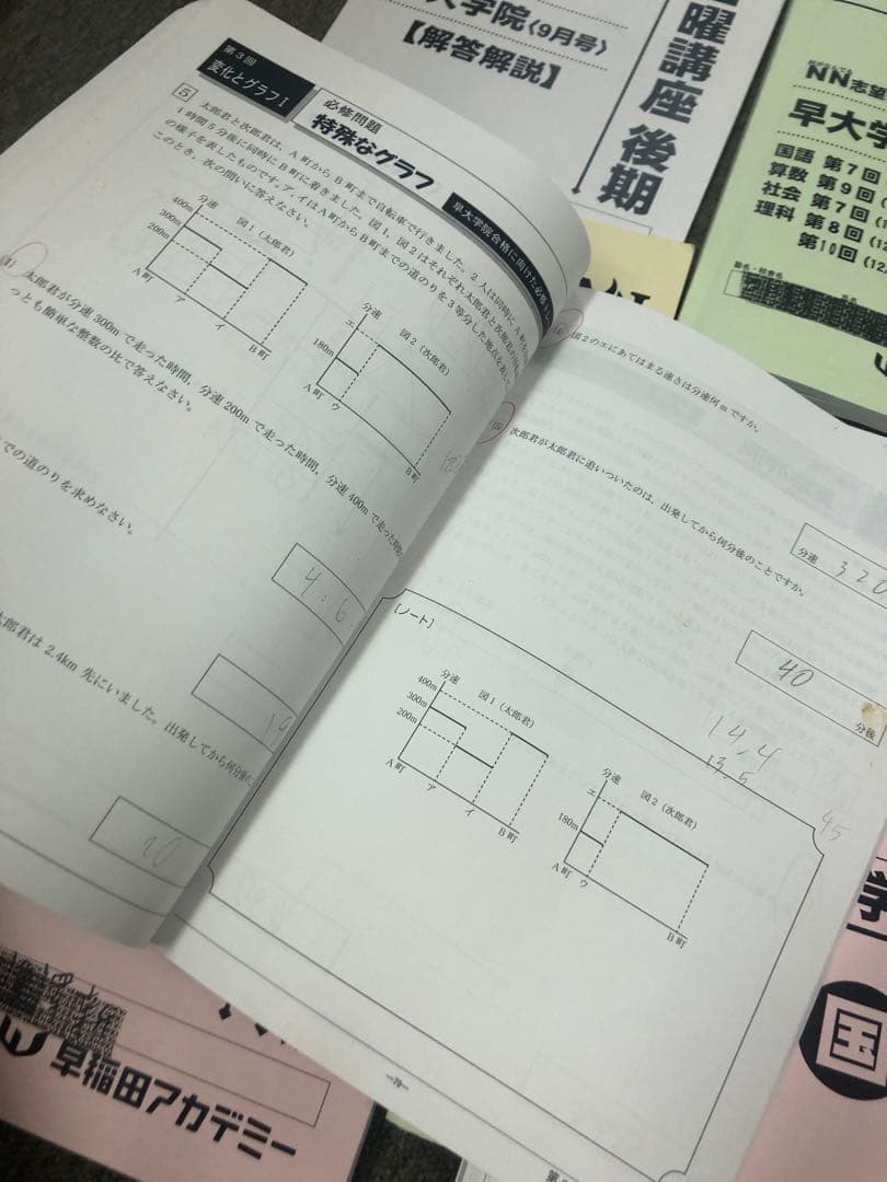 早稲田アカデミー　NN早大学院　日曜/夏期/正月/直前/副教材　2025年受験