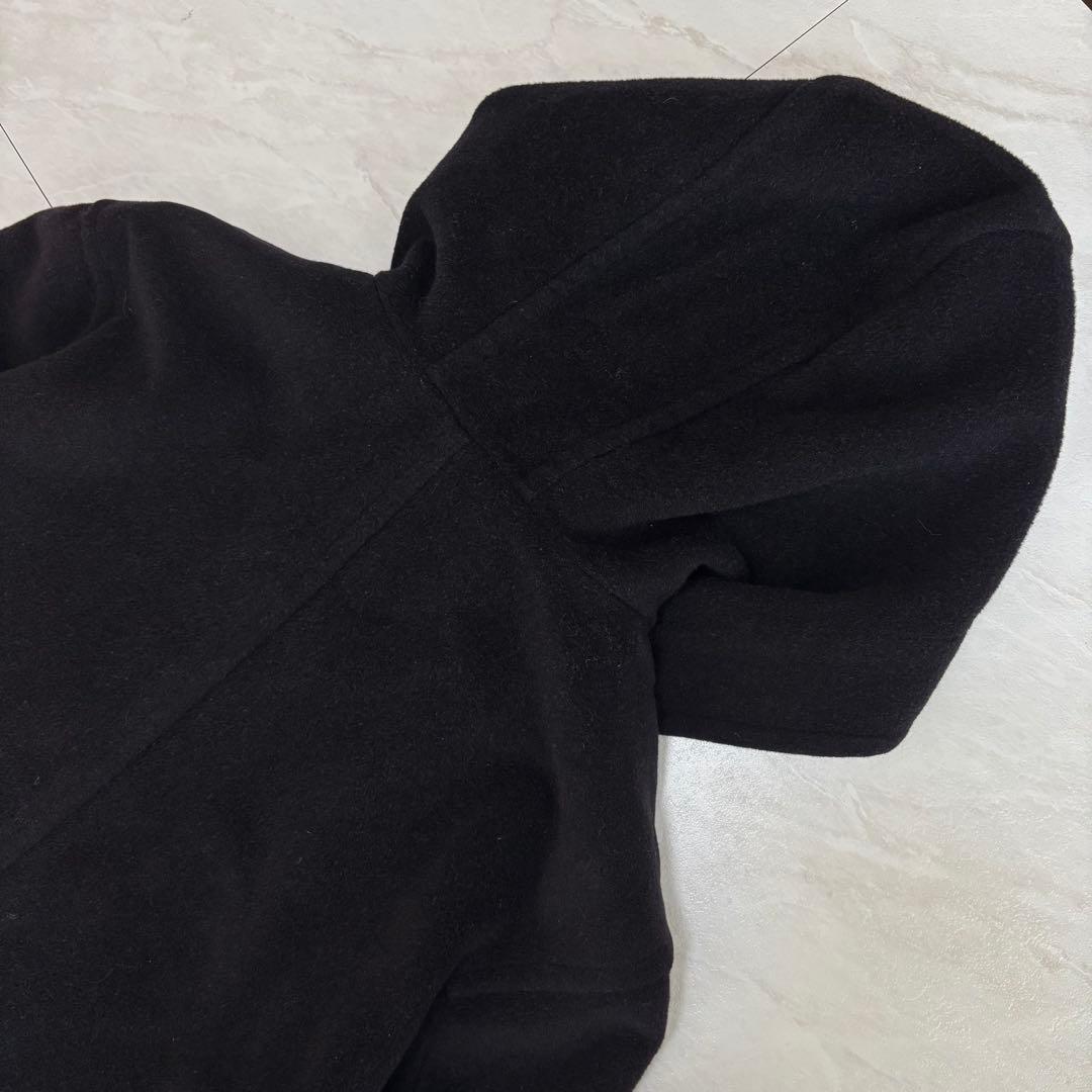 【白タグ・ピュアバージンウール】マックスマーラ　フーデッドコート　38サイズ