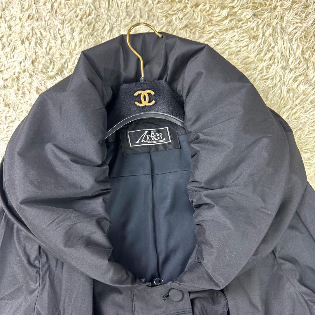 エイココンドウ デザインコート ロング丈 ベルト Aライン ショールカラー