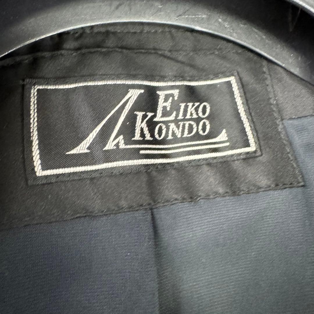 エイココンドウ デザインコート ロング丈 ベルト Aライン ショールカラー